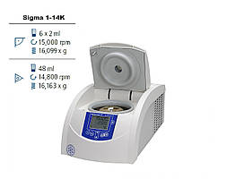 Лабораторна центрифуга Sigma 1-14K мікроцентрифуга з охолодженням