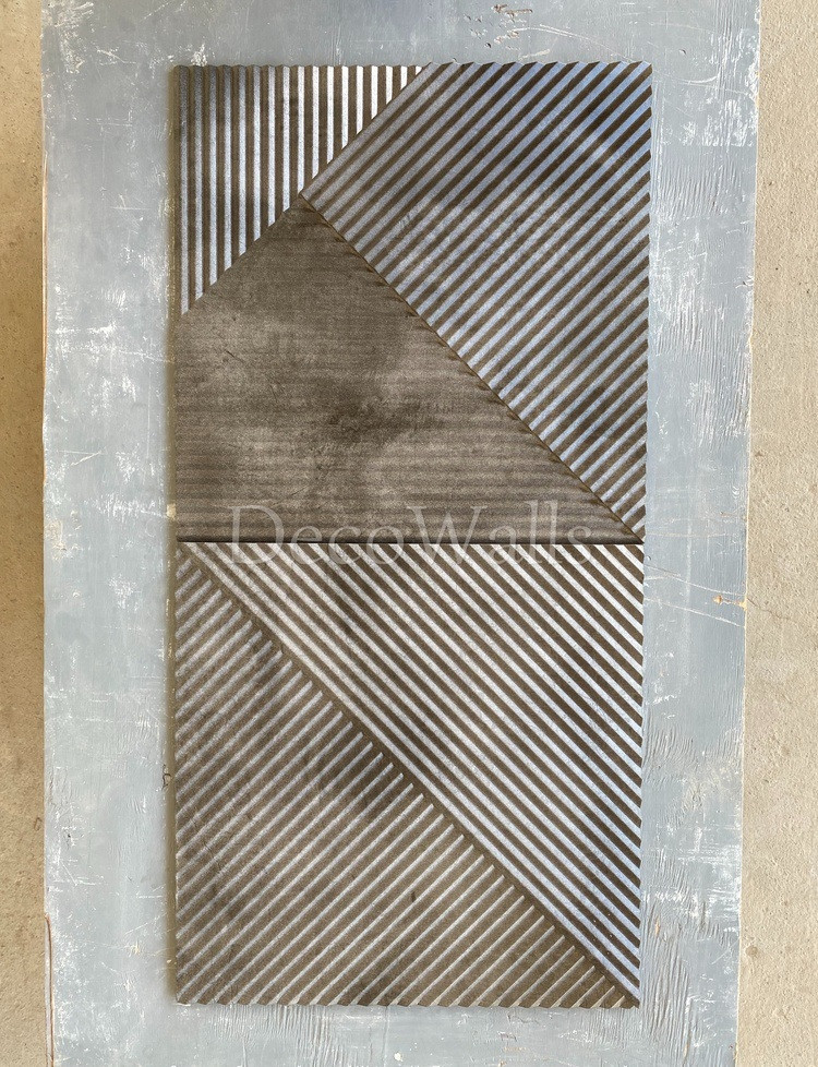 Гіпсові 3D-панель Hatch з ламінованим покриттям під бетон DecoWallsTM, фото 1