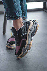 Кросівки жіночі чорні Balenciaga Triple S V2.0 (03350)