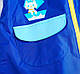 Плащ дощовик на блискавці з капюшоном-козирком дитячий (синій) розмір XL ріст 110 - 120 см, фото 7