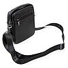 Сумка барсетка чоловіча шкіряна чорна на плече з ручкою на два відділи Bretton BE 407-41 розмір 18х21х8 см, фото 6