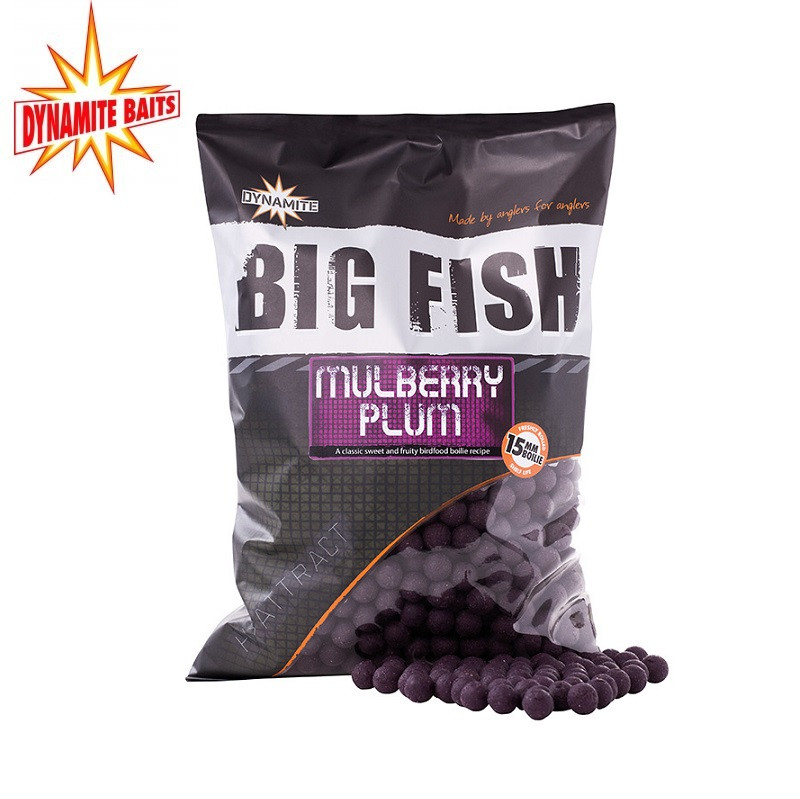Бойли тонучі Dynamite Baits Big Fish Mulberry Plum Hi-Attract 15мм 1,8 кг