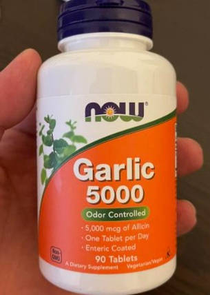 Екстракт часнику NOW Garlic 90 таб, фото 2
