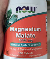 Магний малат NOW Magnesium Malate 180 таб