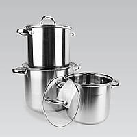 Набір каструль Maestro MR-2023, 6 предметів нержавіюча сталь, для індукції