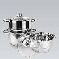 Набір каструль Maestro MR-2020-6XL, 6 предметів нержавіюча сталь, для індукції