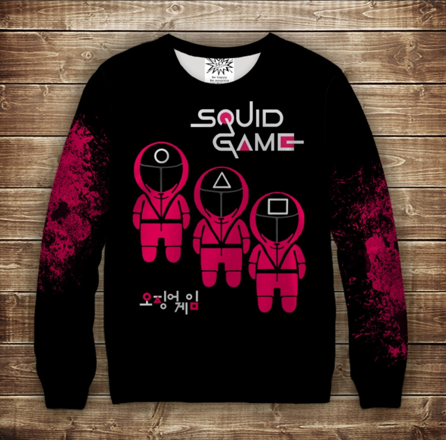 Свитшот с 3D принтом Гра в Кальмара. Souid Game ВСІ Розміри, фото 1