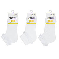 Носочки детские короткие ажурные с рюшем однотонные для малыша летние нарядные носки для новорожденных BROSS