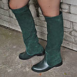 Шкіряні чоботи на низькому ходу, фото 3
