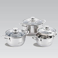Набір каструль Maestro MR-3510-6L, 6 предметів нержавіюча сталь, для індукції