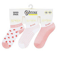 Носочки детские короткие СЕТКА с рисунками для малыша летние носки для новорожденных BROSS 10 / 6-12 мес.