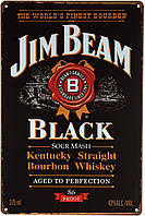 Металева табличка / постер "Віскі Jim Beam Black" 20x30см (ms-00451)