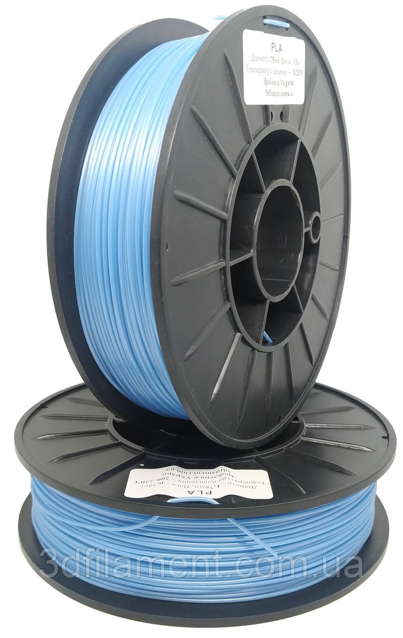 Пластик PLA (ПЛА) Світло-блакитний перламутр 1,75 mm 0,75 кг
