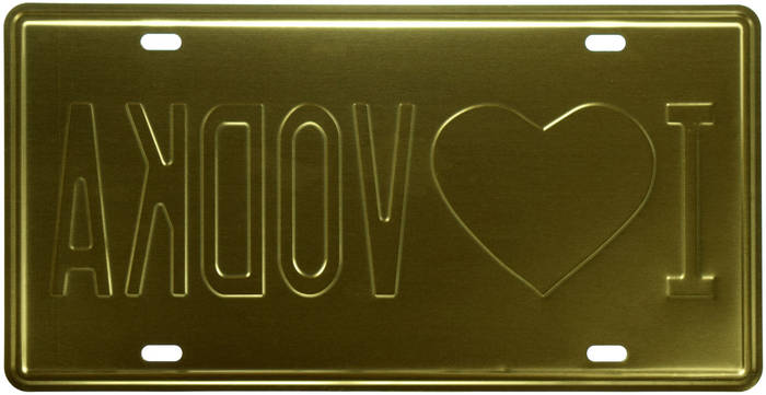 Металлическая табличка "Я Люблю Водку" (ms-00889), цена 170 грн — Prom ...