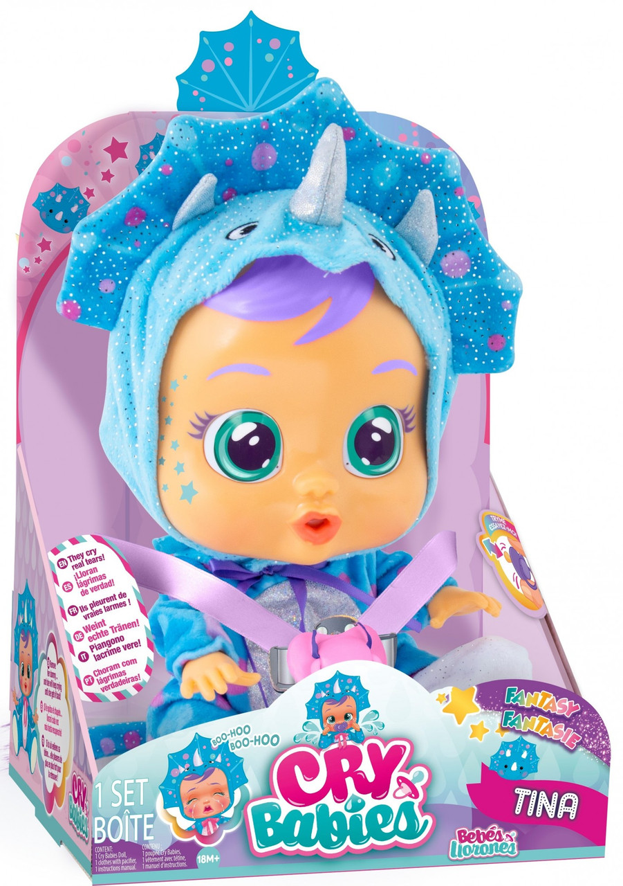 Кукла Imc Toys Cry Babies Tina Doll Плакса Плачущий младенец Динозаврик Тина 93225 - фото 6 - id-p1496628511