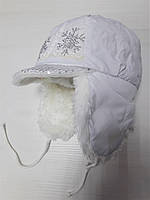 Зимова шапка Ірина для дівчинки, білий, David’s Star, р.50, 52