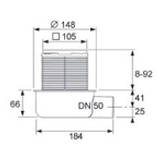 Трап низький горизонтальний Tece drainpoint S 50, фото 2