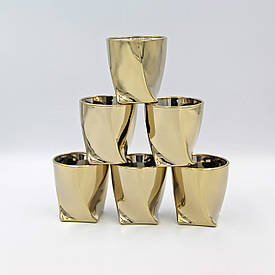 Набір стопок Bohemia Quadro Gold 55 мл 2K936_055 золото