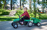 Дитячий педальний трактор з причепом Pilsan 07-314-3 (зелений), фото 8