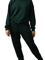 Жіночий костюм з худі темно-зеленого кольору від Sumy Tekstil