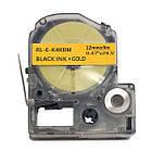 Універсальна стрічка 12мм 9м сумісна з Epson LK-4KBM (LK4KBM) UKRMARK E-K4KBM чорним на золотистому
