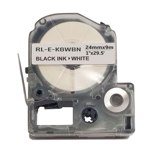Ламінована стрічка 24мм 9м сумісно Epson LabelWorks LK-6WBN Ukrmark 900280 E-K6WBN