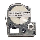 Ламінована стрічка 24мм 9м сумісно Epson LabelWorks LK-6WBN Ukrmark 900280 E-K6WBN