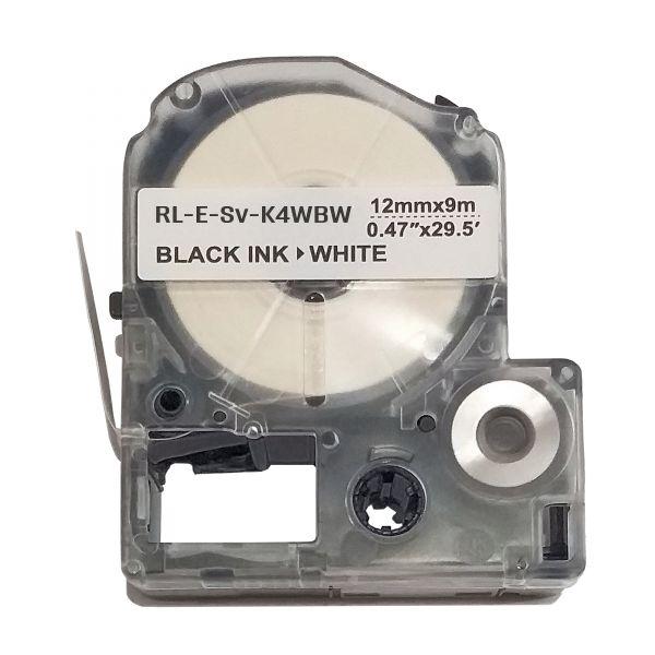Стрічка 12мм 9м з посиленою адгезією сумісно Epson LabelWorks LK-4WBW Ukrmark E-Sv-K4WBW білий