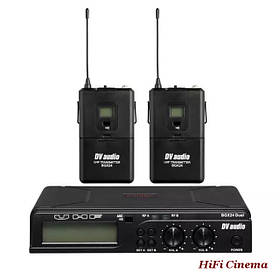 Радіосистема DV Audio BGX-24 з двома поясними передавачами та гарнітурами тілесного кольору, UHF