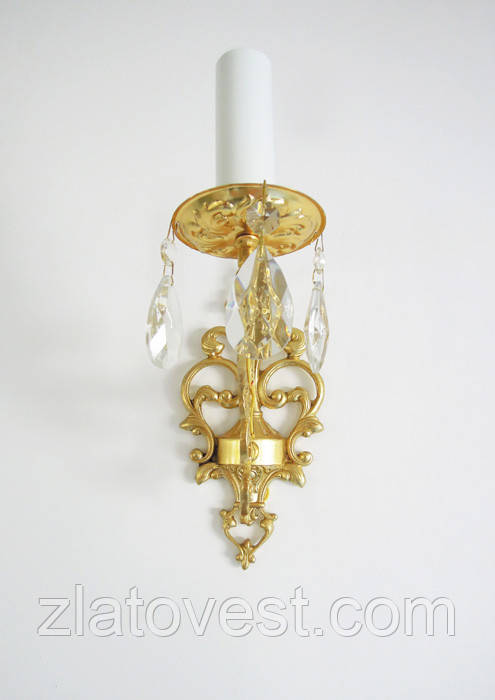 Бра одне ріжкове латунне, фото 1