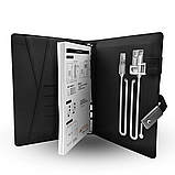 Подарунковий набір Блокнот з флешкою 16 Гб і бездротовою зарядкою Powerbank Чорний, фото 9
