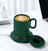 Чашка 350 мл з підтримкою температури 55 ℃ Керамічна Magical warmth Зелена
