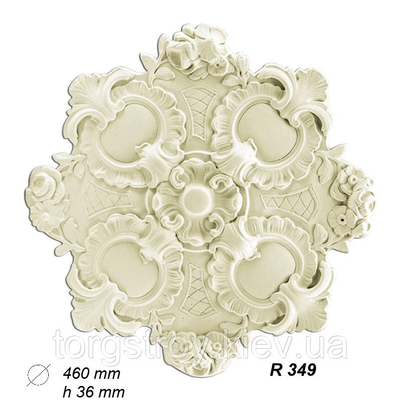 Розетка стельова R349, діаметр 460мм, Gaudi Decor, фото 1