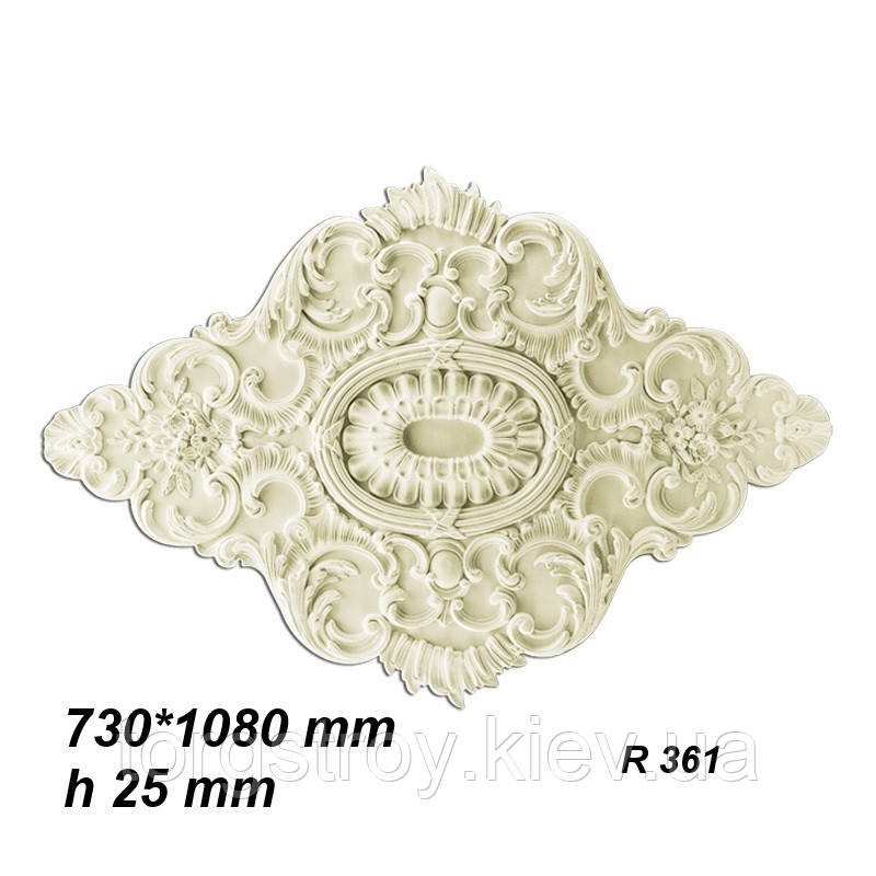 Розетка стельова R361, розмір 730х1080мм, Gaudi Decor, фото 1