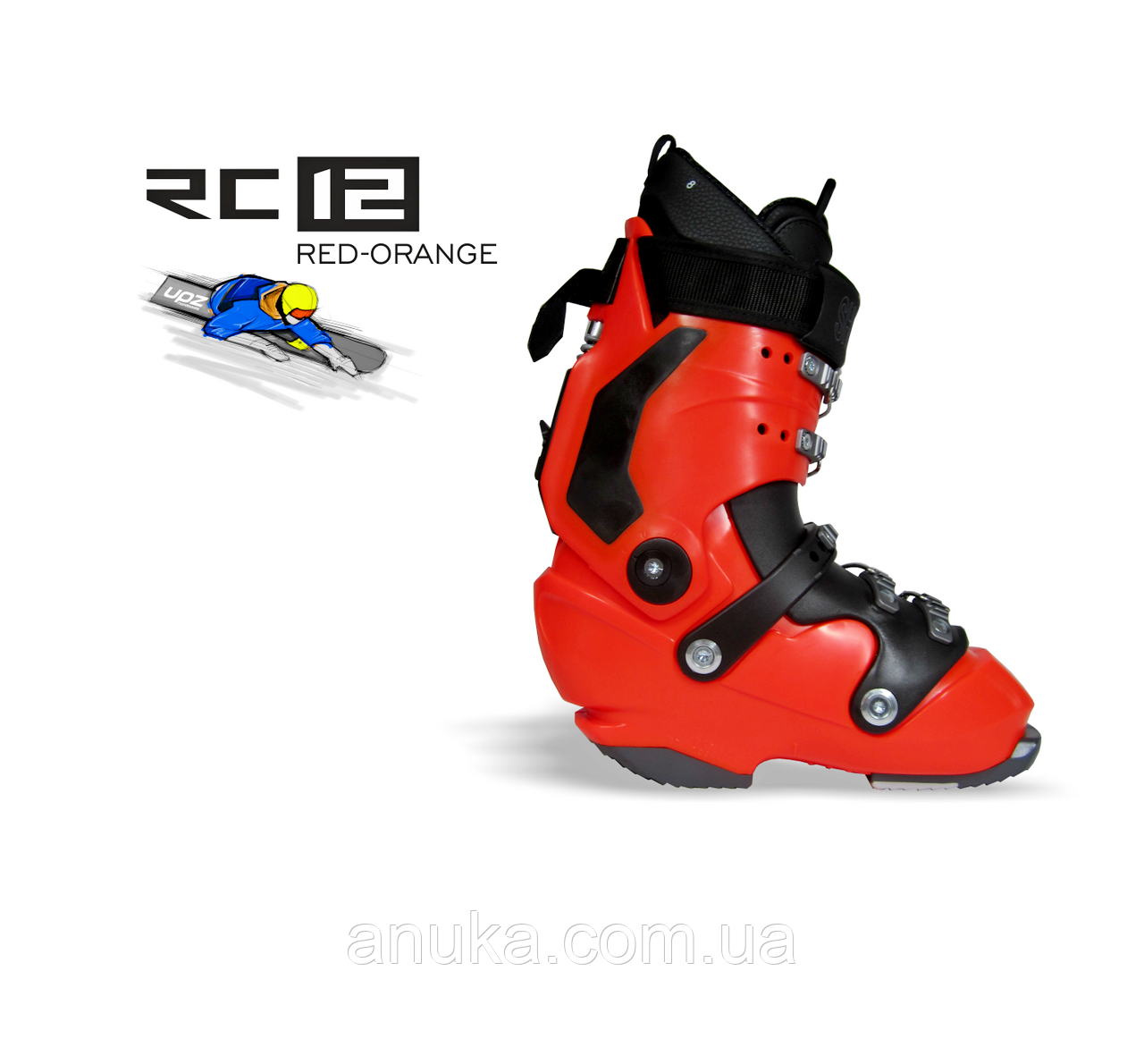 Сноубордические ботинки UPZ RC 12 красно-оранжевые - фото 1 - id-p1496718233