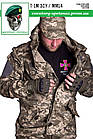Універсальний стрілковий костюм гірка "Тактик Експерт Т-1М" український піксель мм14 NDU ЗСУ на флісі до -20, фото 3