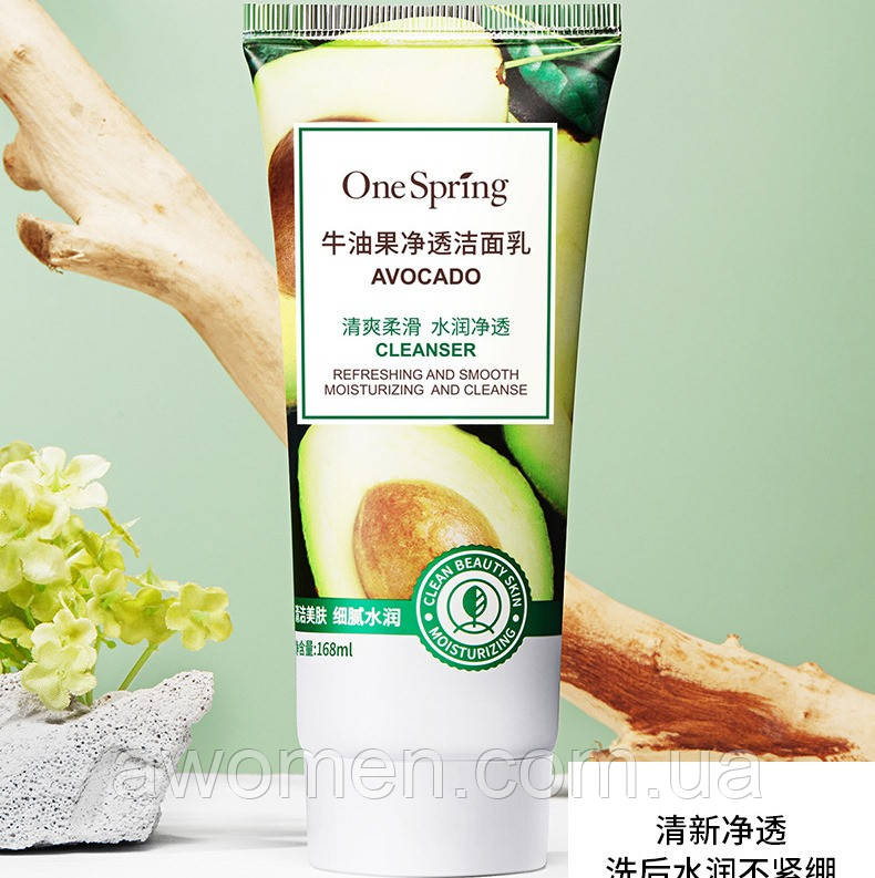 Пінка для вмивання One Spring Avocado з екстрактом авокадо 168 g
