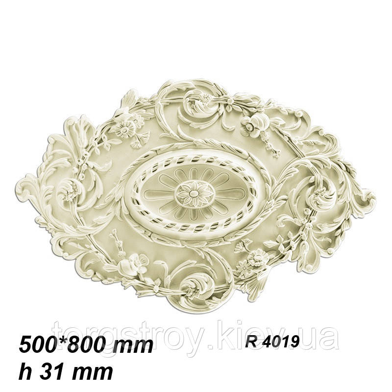 Розетка стельова R4019, розмір 500х800, Gaudi Decor