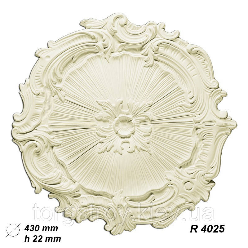Розетка стельова R4025, діаметр 430мм, Gaudi Decor, фото 1