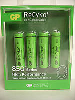 Аккумуляторы GP ReCyko+, R03, AAA, 850mAh цена за 4 штуки в блистере