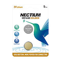 Літієва батарейка Nectium "таблетка" 1632 5шт/уп blister