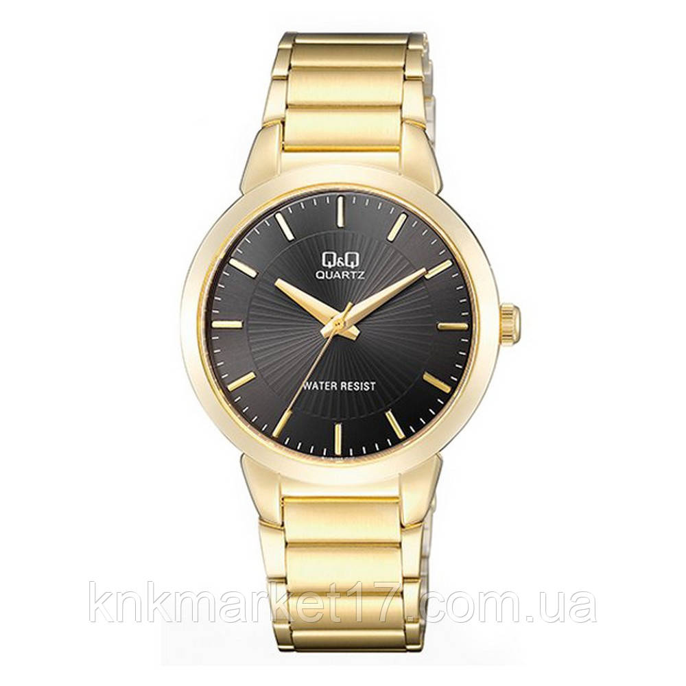 Чоловічий годинник Q&Q QA42J002Y Gold-Black