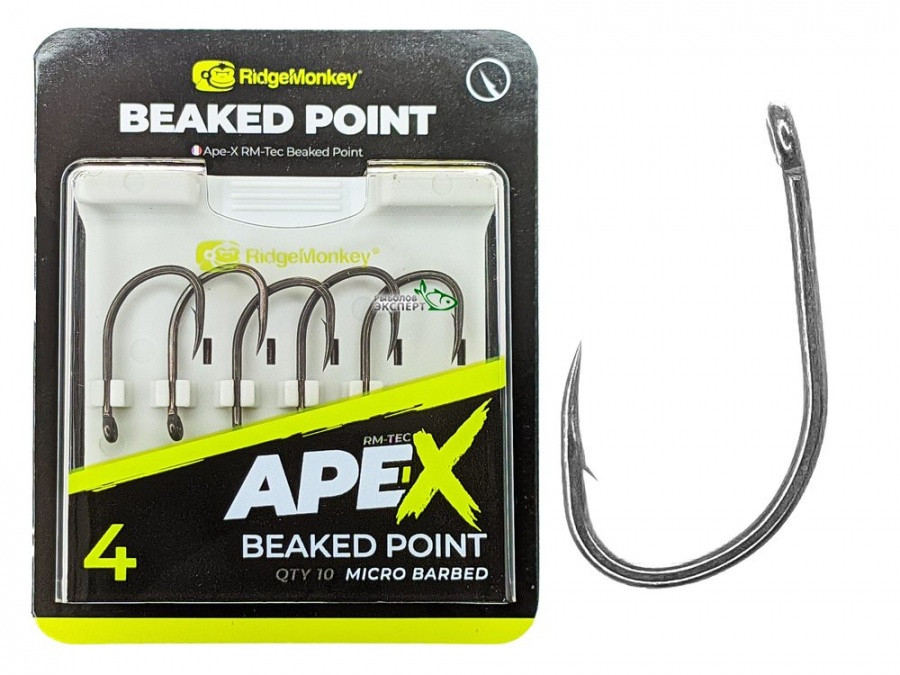 Гачок короповий RidgeMonkey Ape-X Beaked Point Barbed size 4