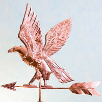 Флюгер мідний Орел на дах  60 х 70 х 4,5 см FL30 Майстерня