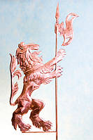 Флюгер Лев геральдічний мед 120 х 60 х 4,5 см FL23 Майстерня