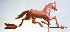 Флюгер мідний Лошадь на дах 93 х 54 х 5 см FL21 Майстерня