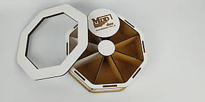 Подарункові коробки з ДВП під горіхи та сухофрукти біла, фото 3