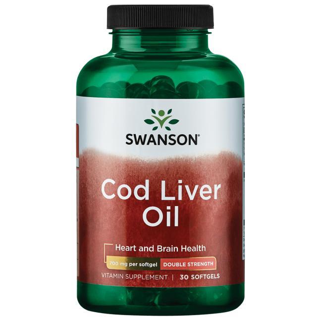 Масло печінки тріски, Cod Liver Oil, Swanson, 700 мг, 30 гельових капсул