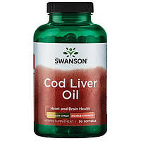 Масло печінки тріски, Cod Liver Oil, Swanson, 700 мг, 30 гельових капсул