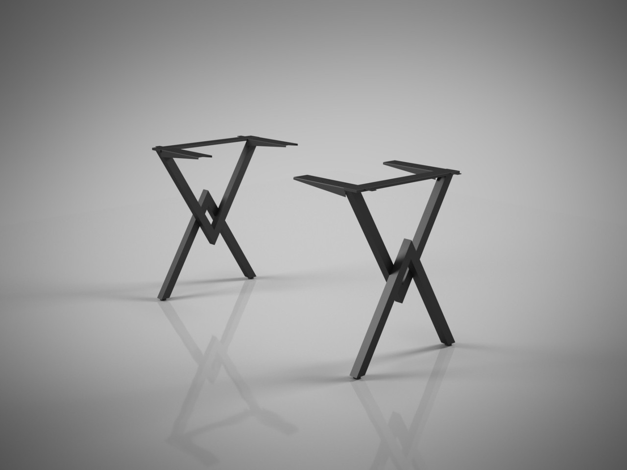 Опора для столу Вектра метал Чорний оксамит (Tenero TM)